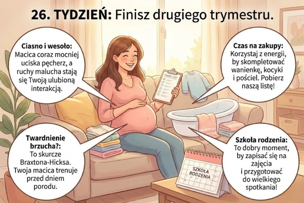 26 tydzień  — objawy ciąży i odczucia